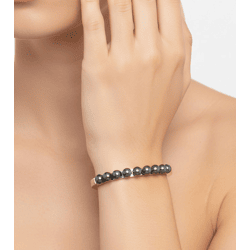 Modernes Calvin Klein Damen Armband mit Perlen Edelstahl-Armband Arm-Schmuck Größe XS KJAKMD0401 Silber
