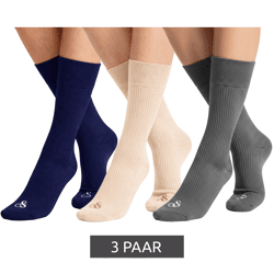 3 Paar SCOTCH & SODA Herren Crew-Socken Amsterdam Rayon Blend Alltags-Strümpfe Einheitsgröße / 41-46 Business-Socken SS43492-030 Grau/Na