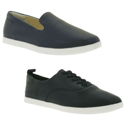 Modische Clarks AceLite Lo Damen Echtleder-Schuhe mit herausnehmbarer Sohle Slipper oder Schnür-Schuhe Schwarz oder Navy