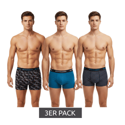 3er Pack SCOTCH & SODA Herren Boxershorts mit Baumwoll-Stretch Unterwäsche Unterhose SSSP25M166645-430 Blau/Schwarz/Bunt