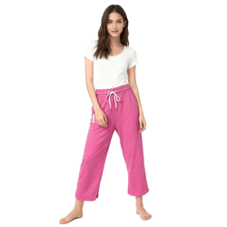bequeme KangaROOS Damen Jogginghose mit seitlichen Eingrifftaschen Culotte Baumwoll-Hose 7632891 Pink
