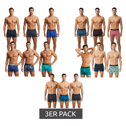 3er Pack SCOTCH & SODA Herren Boxershorts mit Baumwoll-Stretch Unterwäsche Unterhose Blau, Bunt, Schwarz, Rot