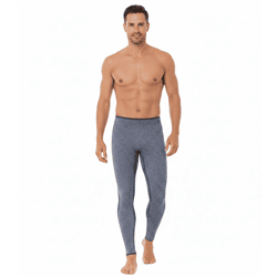 Atmungsaktive TOPTEX PRO Herren Funktions-Hose mit HydroTherm Leggings lange Unterhose mit OEKO-TEX Standard 100 Arbeits-Unterhose Blau mel