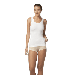 SLEEX Women's Shaping Tank Top with Medium Compression Bodice 44042-007 White