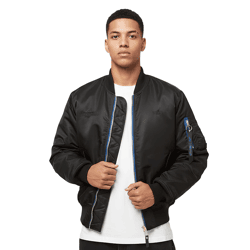 ALPHA INDUSTRIES x zəяo si:x nœf MA-1 Men's Bomber Jacket in a Classic Military Design, Streetwear Style, Fall Jacket 148151 Black