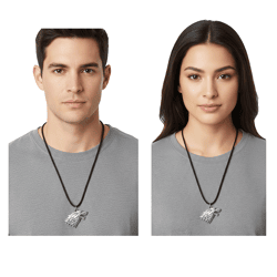 HBO Game Of Thrones Halskette mit Direwolf-Anhänger Mode-Schmuck Fan-Artikel XT0085 Silber