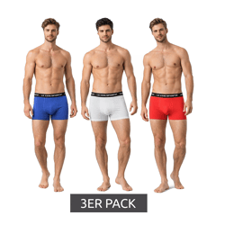 3-Pack Le Coq Sportif Basic Boxer Men's Boxer Shorts Cotton Underwear K46938CO Red/Heather Gray/Blue