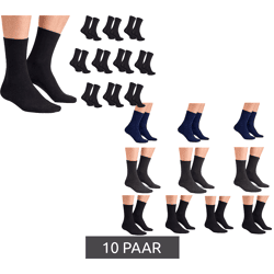 Atmungsaktive 10 Paar CAPPUCCINO ITALIA Damen & Herren Bambus-Socken Alltags-Strümpfe Freizeit-Socken Schwarz/Mix oder Schwarz
