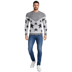 Modischer Herren Rundhals-Pullover im 