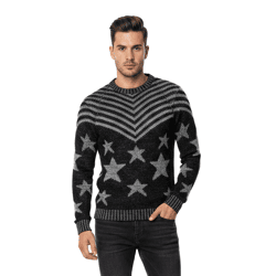 Modischer Herren Rundhals-Pullover im 