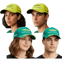 Formula 1 Aston Martin F1 BOSS Baseball-Cap Saison 2024 Fan-Cap Snapback Lance Stroll oder Fernando Alonso Grün, Weiß oder Neongelb