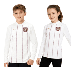 offizielles PUMA Manchester City Kinder Pre-Match Trikot nachhaltiges Mädchen und Jungen Premier League Fußball-Shirt 701235048 002 Weiß