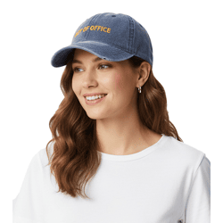 aussagekräftige ZWILLINGSHERZ Classic Base-Cap mit OUT OF OFFICE Schriftzug Baumwoll-Cap justierbare Cappy Schirm-Mütze 4603M K5404-3 Nav