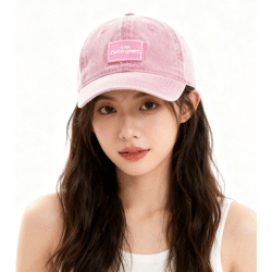 Faded ZWILLINGSHERZ Basic Classic Baseball Cap with Logo Patch, Cotton Cap, Adjustable Cap, Visor Cap 4603M K25357-5 Pink