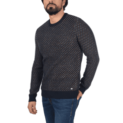 klassischer BLEND BHCalisto Herren Grobstrickpullover mit Rundhals Strickpullover 20711925ME-193923 Blau