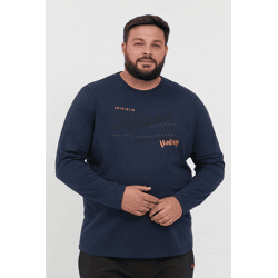 klassisches BLEND BHDopper BT Herren Longsleeve mit Rundhals Langarm-Shirt 20713446ME-194025 Blau