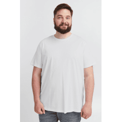 Klassisches SOLID SDBedonno BT Herren T-Shirt Große Größen mit Rundhals 21300883-ME-110601 Weiß
