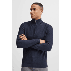 klassischer 11 PROJECT PRTillmann Fine Herren Troyer mit Stehkragen Pullover 21301005-ME-1940101 Blau