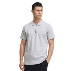 klassisches SOLID SDZakir Herren Poloshirt mit Reißverschluss Shirt 21301022-ME-1541011 Grau