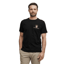 klassisches FQ1924 FQOlaf Herren T-Shirt mit Rundhals Shirt 21900540-ME-193911 Schwarz