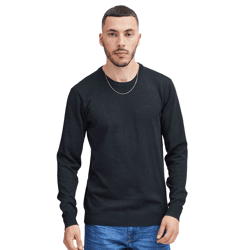 klassischer BLEND BHCerstan Herren Feinstrickpullover mit Rundhals Strickpullover auch in großen Größen 20716722ME-194024 Blau