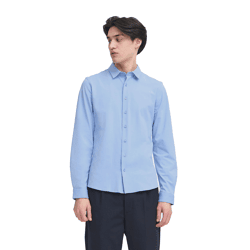 klassisches CASUAL FRIDAY CFFolke LS Herren Business-Hemd mit Knopfleiste Langarmhemd 20505638-153930 Blau