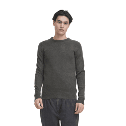 klassischer CASUAL FRIDAY CFHeine Herren Grobstrickpullover mit Label-Detail Strickpullover 20505605-50818 Grau