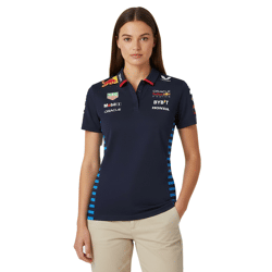 Oracle Red Bull Racing Formel 1 F1 Team 2024 Damen Polo-Shirt mit Sponsorenlogos Sport-Shirt 701231007 001 Navy