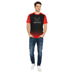 sportliches Formula E Mahandra Racing Herren Rundhals-Shirt nachhaltiges Sport-Trikot 701229002 001 Schwarz/Rot