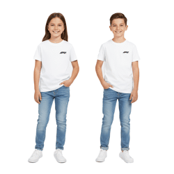 modisches Formula E Racing Division Kinder T-Shirt Kurzarm-Shirt Baumwoll-Shirt mit Karikaturdruck 160 g/m² 701226975 001 Weiß