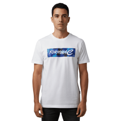 Extravagant Formula E Men's T-Shirt, Cotton Shirt with Camouflage Formula E Logo, Summer Shirt 701223604 001 White