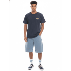 HOMEBOY x-tra Men's Baggy Denim Shorts, 5-Pocket Style, Cotton Shorts, 01SH0379 Blue