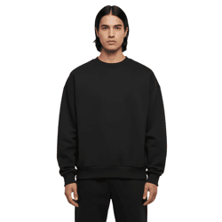 Schlichter Prohibited Herren Sweatshirt Baumwoll-Pullover Sweater Oversized PB0301 Schwarz