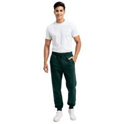 stilsichere ON THAT ASS Aaron Herren Jogging-Hose Baumwoll-Sweat-Hose mit Logo-Schriftzug und Taschen Jogger Grün