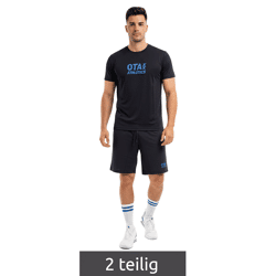 2-teiliges ON THAT ASS Daylan Herren Sport-Set Performance Set Gym Outfit mit T-Shirt & Shorts Schwarz