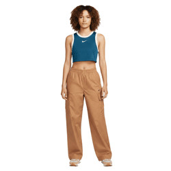 NIKE Sportswear Essential Woven Damen Cargo-Hose mit Ripstop-Gewebe Baumwoll-Hose FV7643-224 Braun