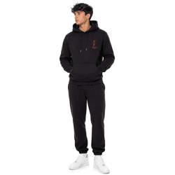 ON THAT ASS Steven Hoody Herren Kapuzen-Pullover Baumwoll-Sweater mit Kängurutasche Hoodie Schwarz