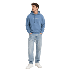ON THAT ASS Bale Herren Hoody Kapuzen-Pullover Baumwoll-Sweater mit Kängurutasche Hoodie Blau