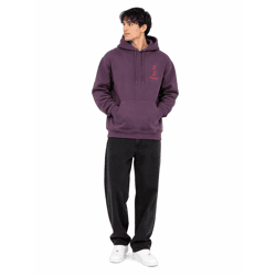 ON THAT ASS Steven Hoody Herren Kapuzen-Pullover Baumwoll-Sweater mit Kängurutasche Hoodie Lila