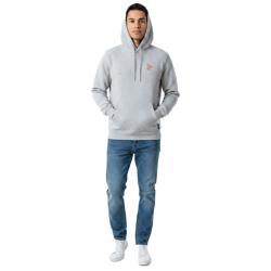 weicher ON THAT ASS Arcano2 Hoodie Herren Baumwoll-Sweater mit Fleece-Innenfutter Grau meliert