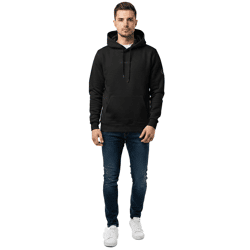 zeitloser ON THAT ASS Jacob Herren Hoody Kapuzen-Pullover Baumwoll-Sweater mit Kängurutasche Hoodie Schwarz
