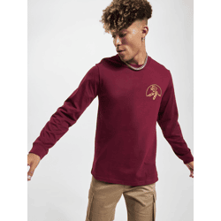 Soft Converse Men's Sweatshirt with Ribbed Cuffs, Cotton, Bordeaux Red