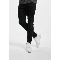Stylish Jack & Jones Men's Skinny-Fit Stretch Jeans with Cotton, Black