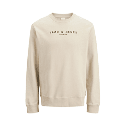 modernes Jack & Jones Herren Sweatshirt mit Baumwolle Beige