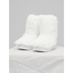 markante Buffalo Damen Boots Weiß