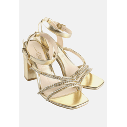 lässige Buffalo Damen Sandalen Gold