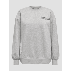 lässiges Only Damen Sweatshirt mit Baumwolle Grau