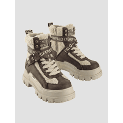 robuste Buffalo Damen Boots Beige
