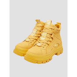 moderne Buffalo Damen Boots mit Baumwolle Gelb
