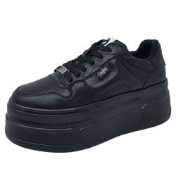 moderne Buffalo Damen Sneaker Schwarz